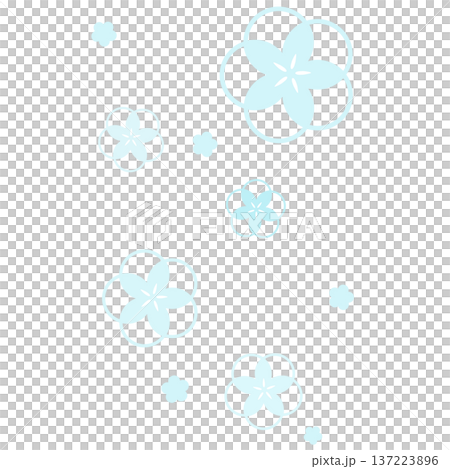 A simple illustration of many light blue flowers 137223896