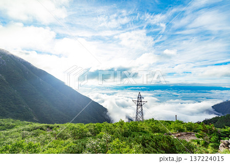 中央アルプス駒ヶ岳ロープウェイ 絶景 中央アルプス駒ヶ岳ロープウェイ 絶景 137224015