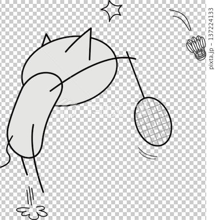 羽毛球!貓咪跳躍和墜落 羽毛球!貓咪跳躍和墜落 137224133