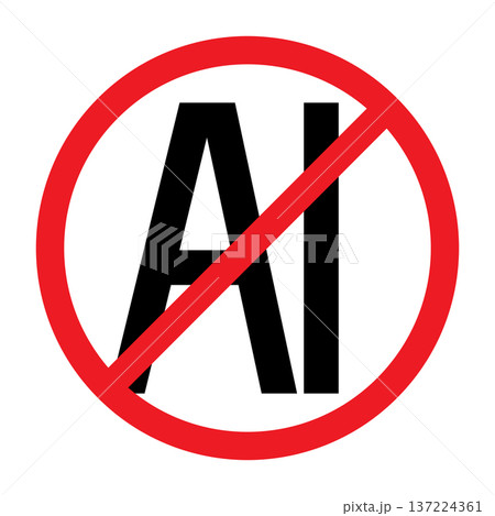 Anti Ai sign Anti Ai sign 137224361
