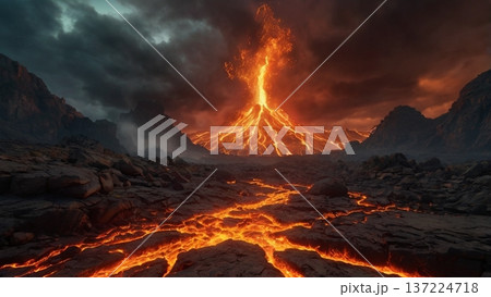 地獄の審判を告げる閻魔の業火と再生の光 137224718