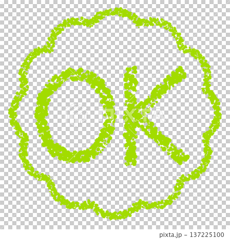 蠟筆材質，手繪印章式字母，OK 137225100