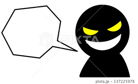 悪者と吹き出しのセット 137225978