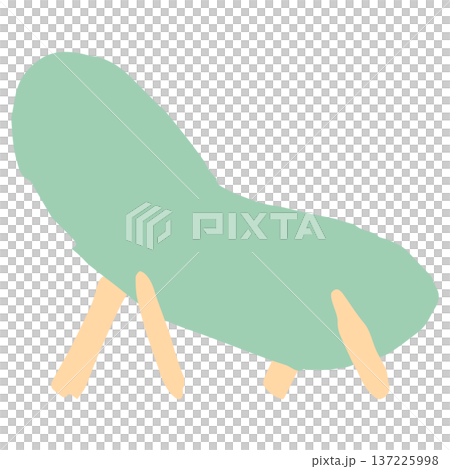 8月の園だよりに使いやすい シンプル手描き素材シリーズ｜きゅうりの馬（精霊馬） 137225998