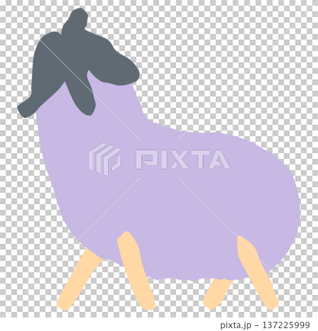 8月の園だよりに使いやすい シンプル手描き素材シリーズ|なすの牛(精霊牛) 8月の園だよりに使いやすい シンプル手描き素材シリーズ|なすの牛(精霊牛) 137225999