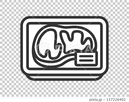 超市包裝中的牛排圖示（線條畫） 137226402