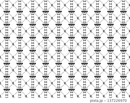 病みかわいい格子柄背景素材 137226970