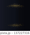 黒背景の金粒上下ボーダー（高級グリッターバナー） 137227316
