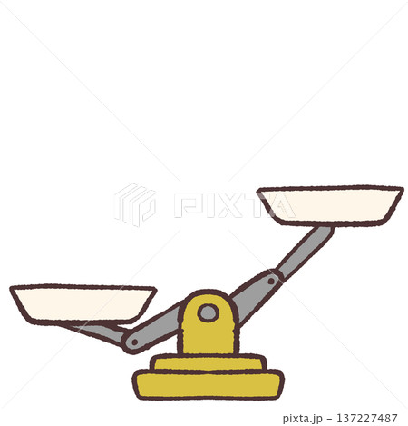 右上がりの秤のイラスト 137227487