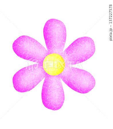 ピンクのラメ入りの立体風の花 137227578