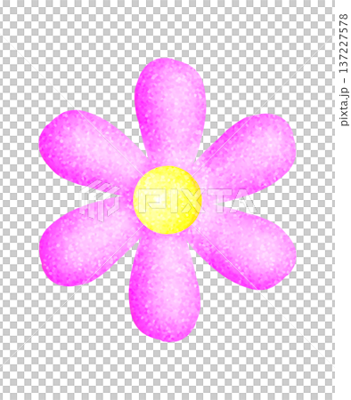 ピンクのラメ入りの立体風の花 137227578