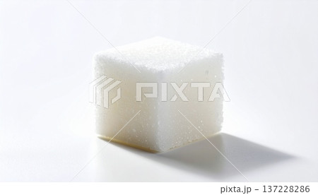 中央に配置された白い角砂糖一つ 137228286