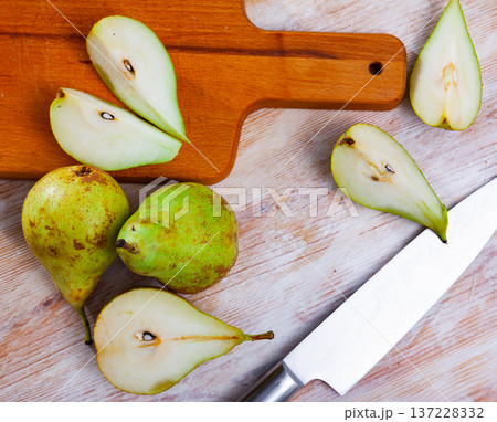 Chopped pears 137228332