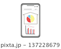 家の光熱費の使用状況を表示しているスマホ 137228679