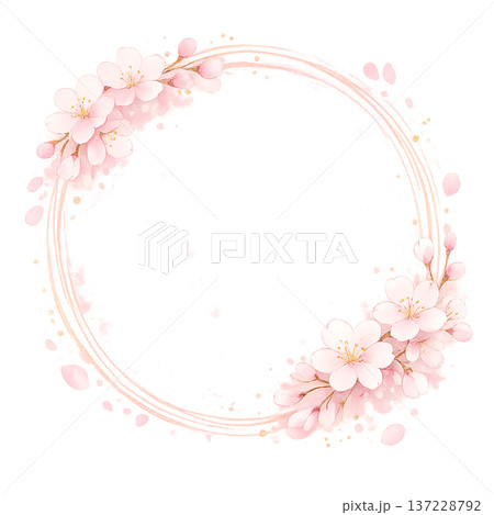 桜フレーム素材 桜フレーム素材 137228792