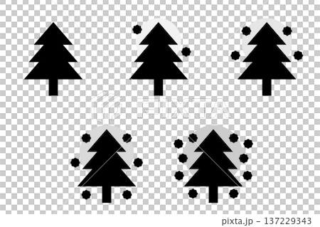 Pollen dispersion amount icon illustration (grayscale) Pollen dispersion amount icon illustration (grayscale) 137229343
