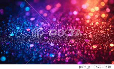 紫に輝くスパンコール 137229646