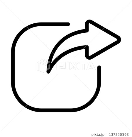 share icon, right arrow icon line style share icon, right arrow icon line style 137230598