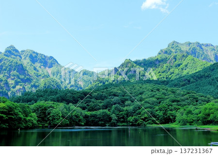 6月の戸隠の鏡ヶ池　　　信州の自然　　　信州の風景 137231367