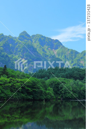 6月の戸隠の鏡ヶ池 信州の自然 信州の風景 6月の戸隠の鏡ヶ池 信州の自然 信州の風景 137231428