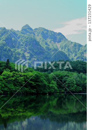 6月の戸隠の鏡ヶ池 信州の自然 信州の風景 6月の戸隠の鏡ヶ池 信州の自然 信州の風景 137231429