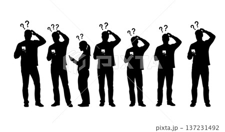 Black Solid Developer Confused Phone...のイラスト素材 [137231492] - PIXTA