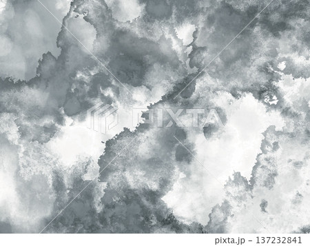ダークグレー　曇った雲　テクスチャー	 137232841