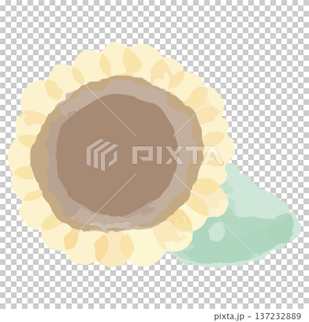 幼稚園・保育園向け 8月のやさしい水彩挿絵イラストシリーズ｜ひまわり 137232889