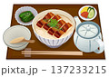リアルな和定食ひつまぶしのイラスト 137233215