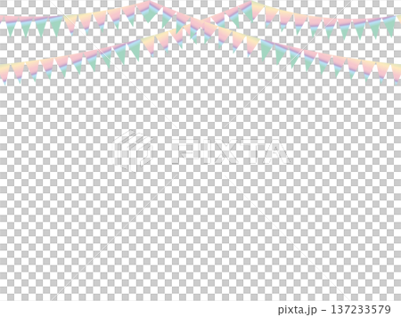ガーランド三角、曲線、20虹淡F5 ガーランド三角、曲線、20虹淡F5 137233579