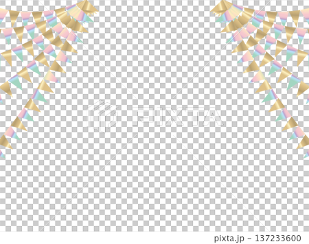 Garland Triangle, Curved, Gold 20, Rainbow Pale, F4 Garland Triangle, Curved, Gold 20, Rainbow Pale, F4 137233600