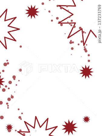 アクションやホラー・血痕や火花が舞うような、えんじ色のモダンな爆発・戦闘イメージ・星とドットの背景 137233769