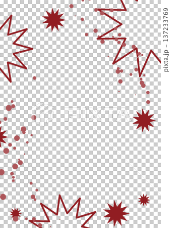 アクションやホラー・血痕や火花が舞うような、えんじ色のモダンな爆発・戦闘イメージ・星とドットの背景 137233769