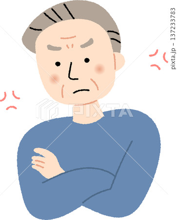イライラしているシニア男性 イライラしているシニア男性 137233783