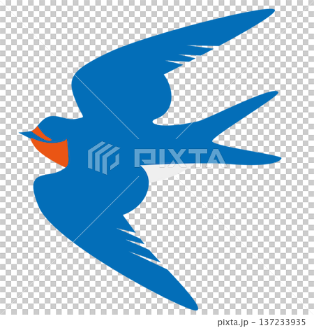 A simple and cute illustration of a swallow A simple and cute illustration of a swallow 137233935