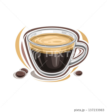 Vector poster for Americano Coffee Vector poster for Americano Coffee 137233983