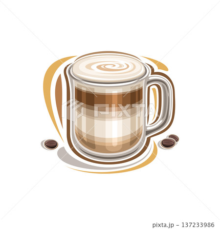 Vector poster for Latte Coffee 137233986