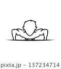 push ups line icon vector element design template 137234714