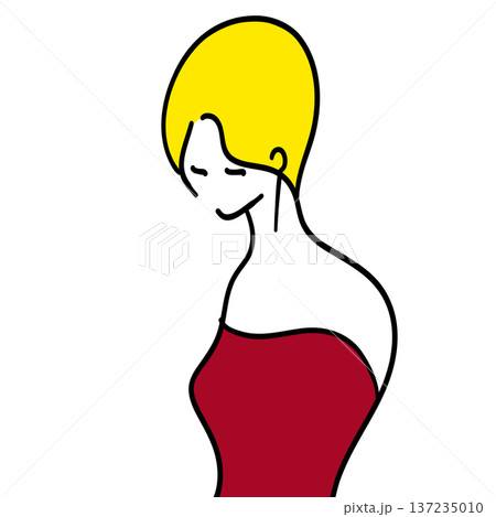肩を出した女性 137235010