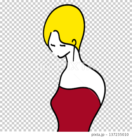 肩を出した女性 137235010