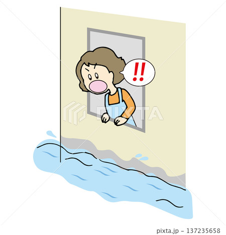 大雨であっという間に床上浸水 137235658