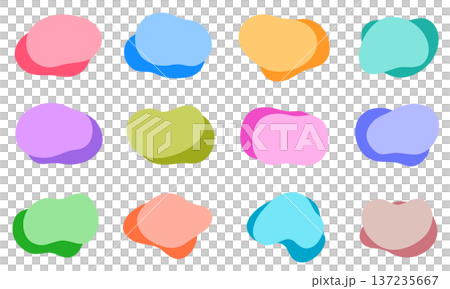 Abstract shape material frame set 137235667