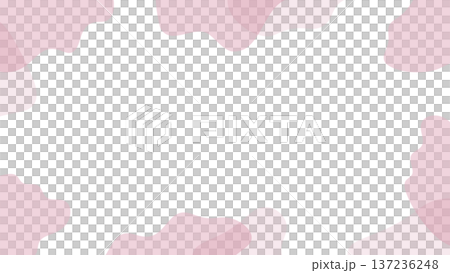 ピンクの抽象オーガニック背景 バナー・Webヘッダー用テキストスペース素材。女性向けやわらか背景。 137236248