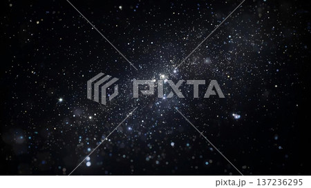 銀河のような光粒抽象素材 137236295