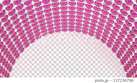 大量可愛的愛心背景CG，適用於商店、簡報和銷售。 137236790