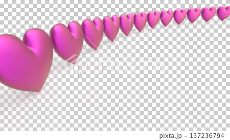 大量可愛的愛心背景CG，適用於商店、簡報和銷售。 137236794