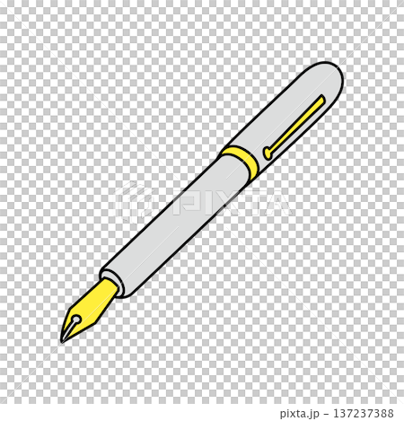 Illustration of a simple fountain pen Illustration of a simple fountain pen 137237388