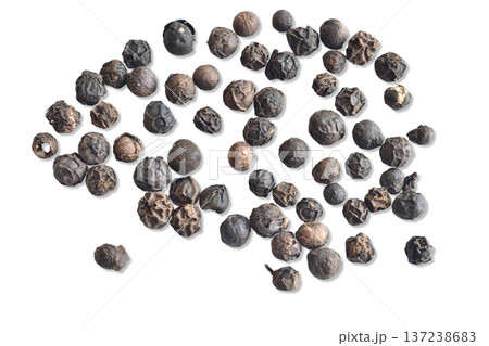 Food seasoning, black peppercorns. Food seasoning, black peppercorns. 137238683