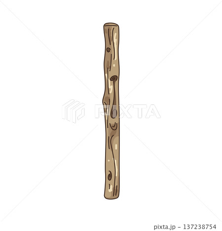 Illustration of Wooden pole 137238754