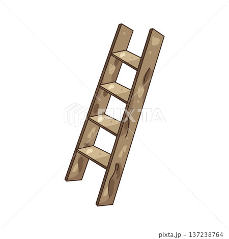 Illustration of wooden ladder Illustration of wooden ladder 137238764